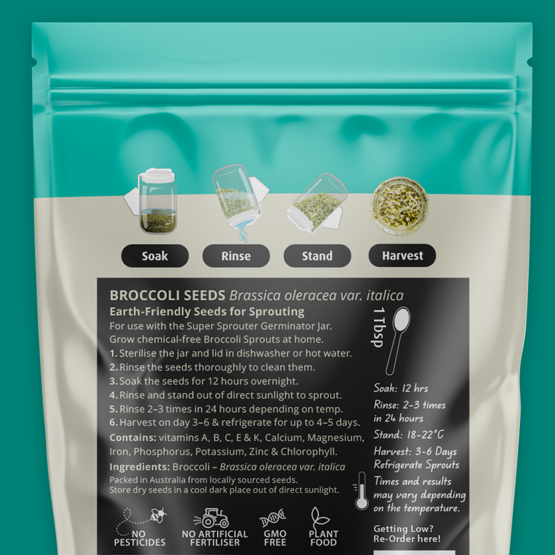 Broccoli Sprout Kit with FREE JAR
